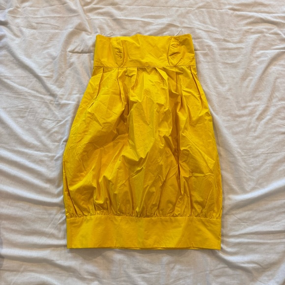 ZARA Basic Tube Dress Size S Yellow - Picture 2 of 4